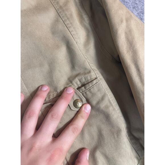 VINTAGE 90s Wrangler Jacket Men XL Brown Bomber Utility Boxy Streetwear Workwear - Picture 3 of 6